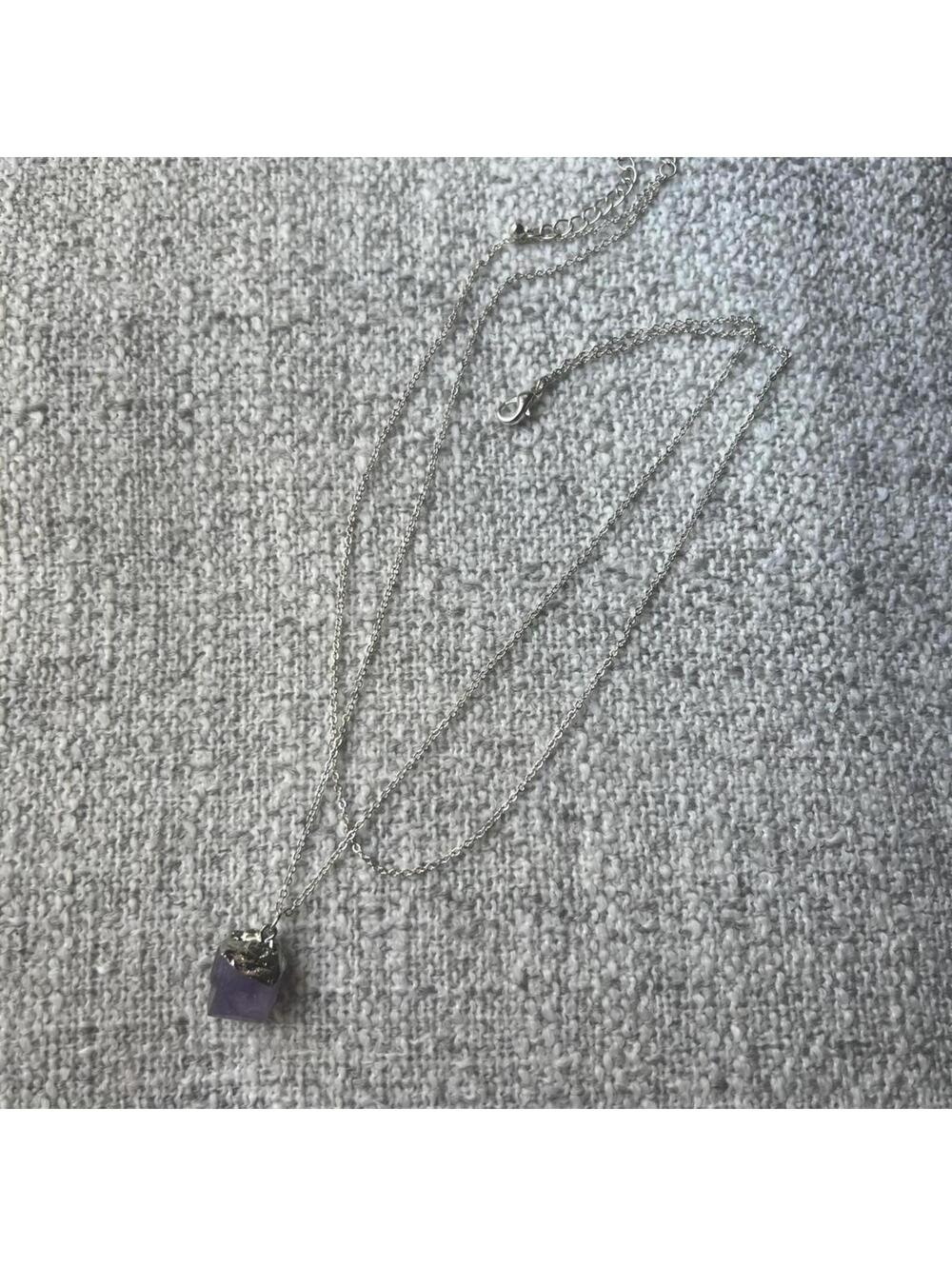 Vintage Layered Raw Amethyst Necklace